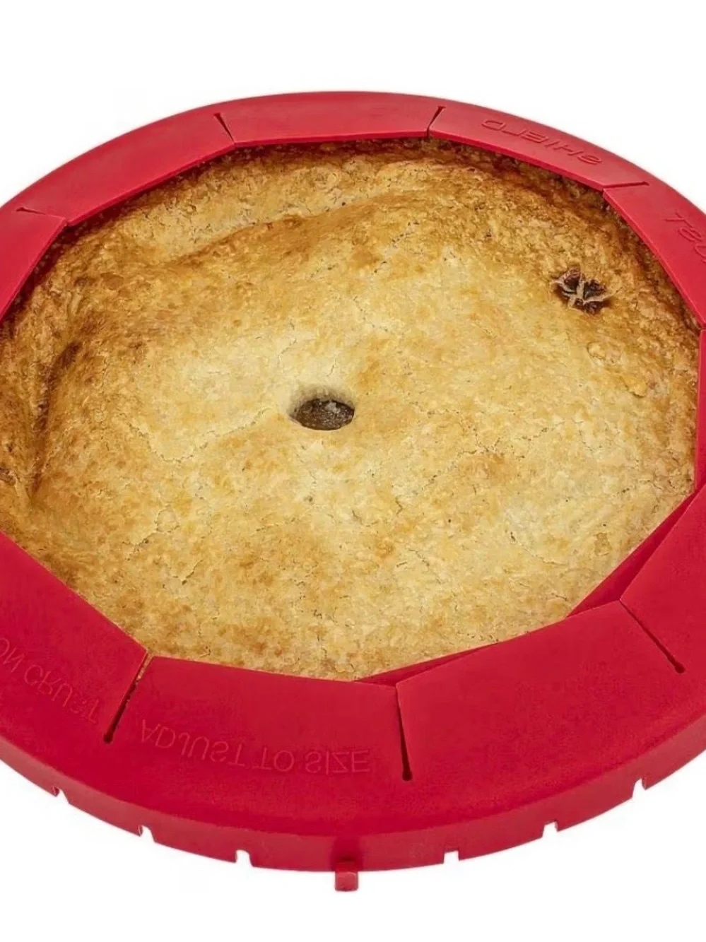 Silicone Pie Crust Shield Ring Set - Red, Yellow, Blue